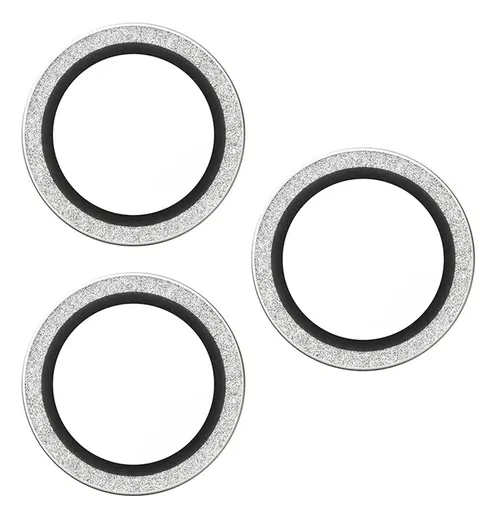 PanzerGlass Hoops Rings iPhone 17 Pro (Max) Camera Protector Glas Glitter Zilver afbeelding 3