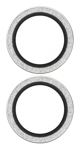 PanzerGlass Hoops Rings iPhone 17 Camera Lens Protector Glas Glitter Zilver afbeelding 3