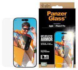 PanzerGlass Anti-Reflective iPhone 17 Pro Screen Protector Tempered Glass afbeelding