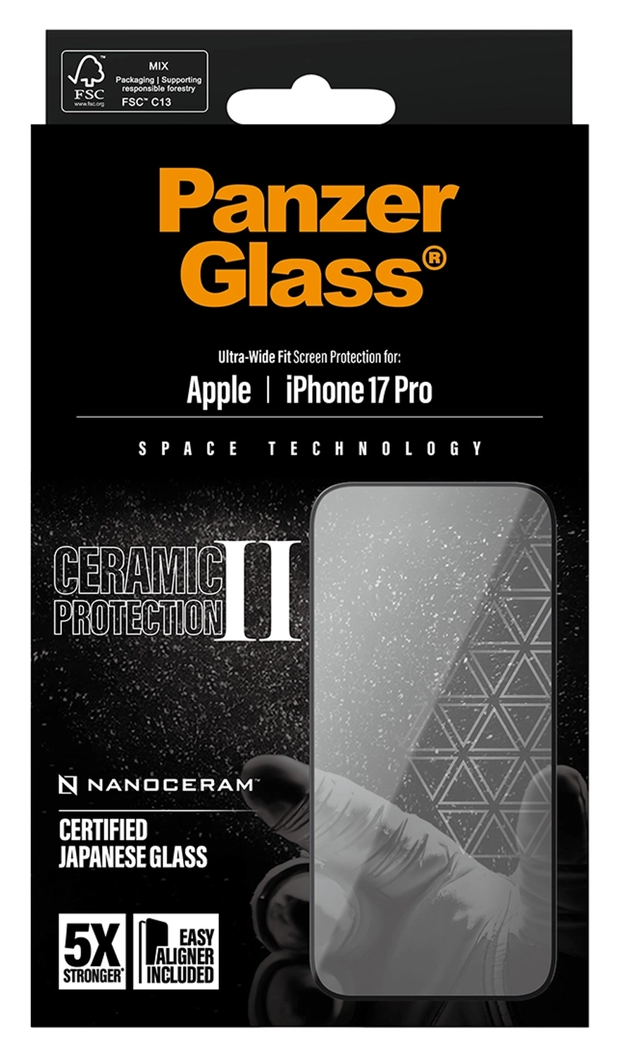 PanzerGlass Ceramic Ultra-Wide Fit iPhone 17 Pro Screen Protector afbeelding 5