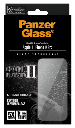 PanzerGlass Ceramic Ultra-Wide Fit iPhone 17 Pro Screen Protector afbeelding 5