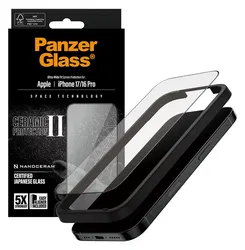 PanzerGlass Ceramic Ultra-Wide Fit iPhone 17 / 16 Pro Screen Protector afbeelding