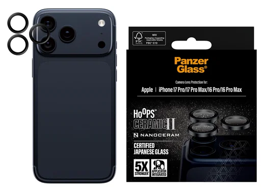 PanzerGlass Hoops Ceramic iPhone 17 Pro / 17 Pro Max Camera Lens Protector Glas afbeelding 4