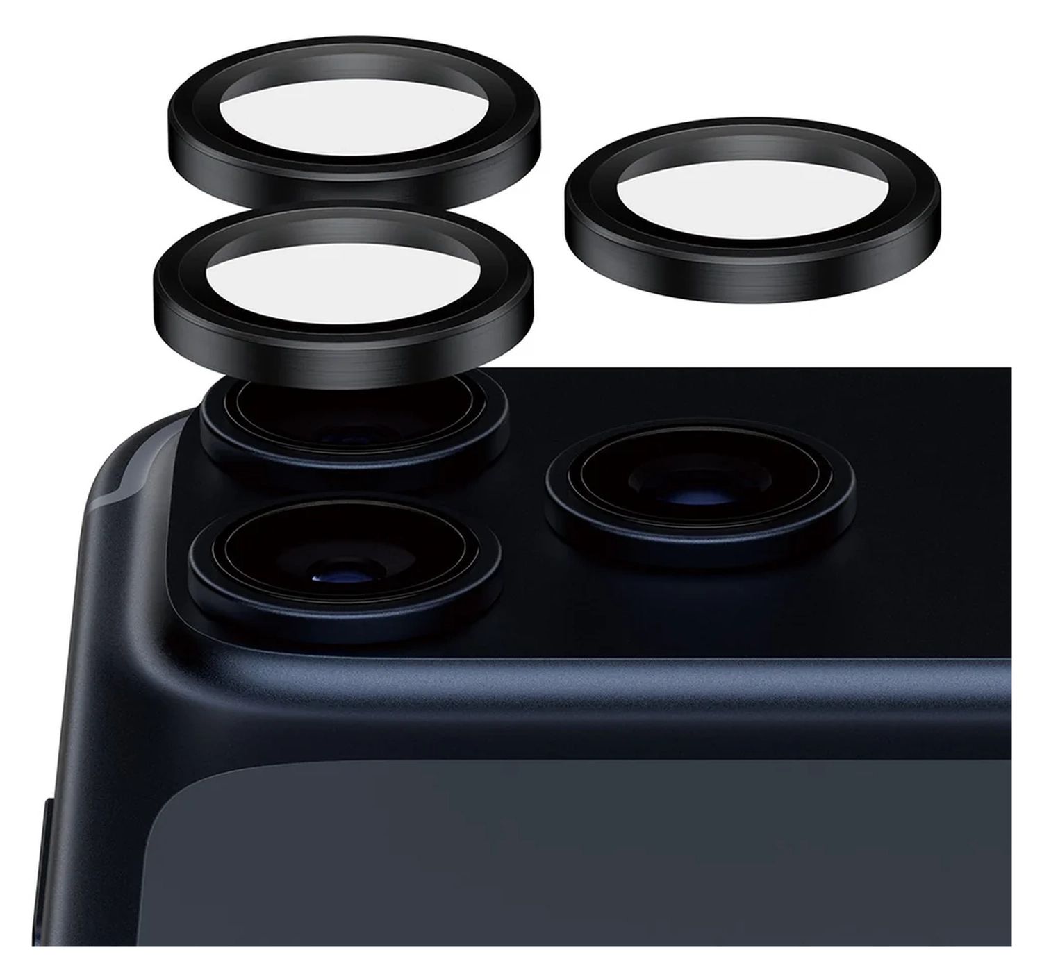 PanzerGlass Hoops Ceramic iPhone 17 Pro / 17 Pro Max Camera Lens Protector Glas afbeelding 2