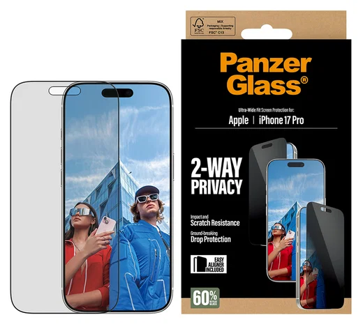 PanzerGlass Ultra-Wide iPhone 17 Pro Screen Protector Privacy Glass afbeelding 3