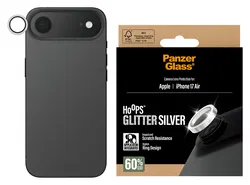 PanzerGlass Hoops Rings iPhone Air Camera Lens Protector Glas Glitter Zilver afbeelding