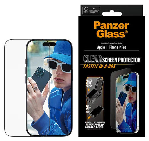 PanzerGlass Ultra-Wide Clear iPhone 17 Pro Screen Protector Tempered Glass afbeelding 1