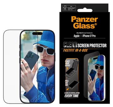 PanzerGlass Ultra-Wide Clear iPhone 17 Pro Screen Protector Tempered Glass