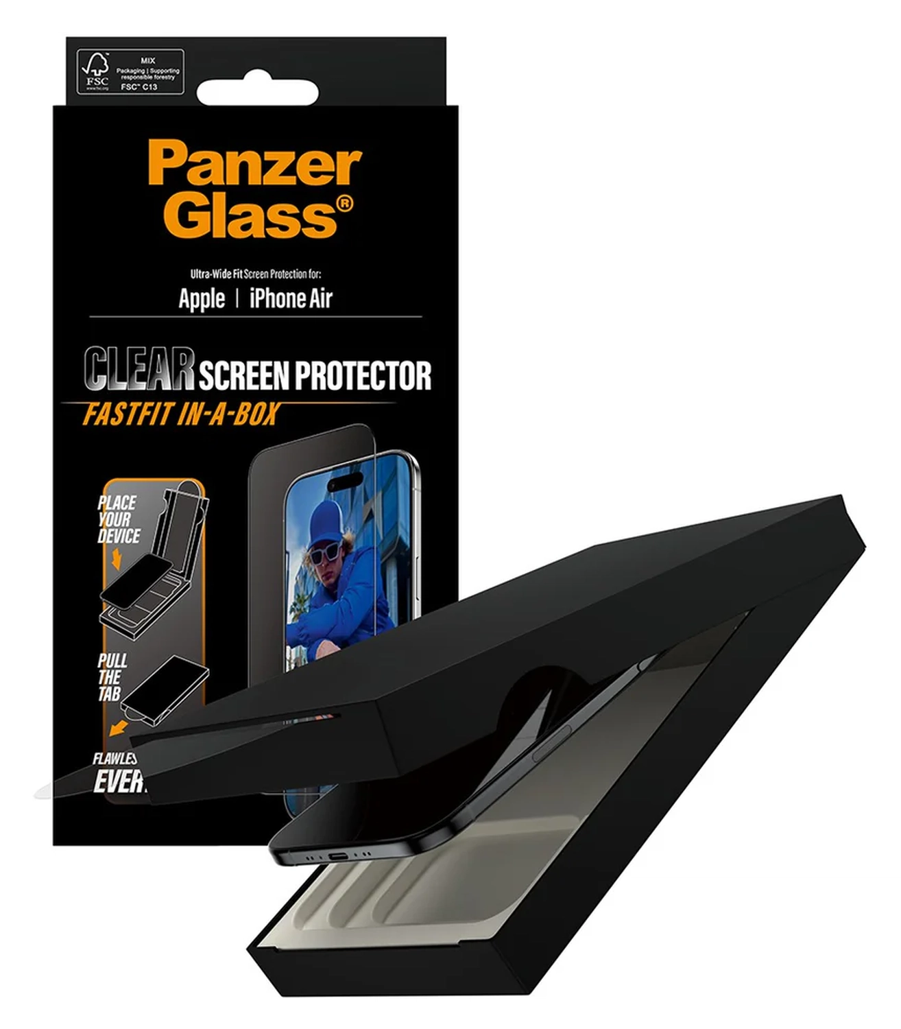 PanzerGlass Ultra-Wide Clear iPhone Air Screen Protector Tempered Glass afbeelding 2