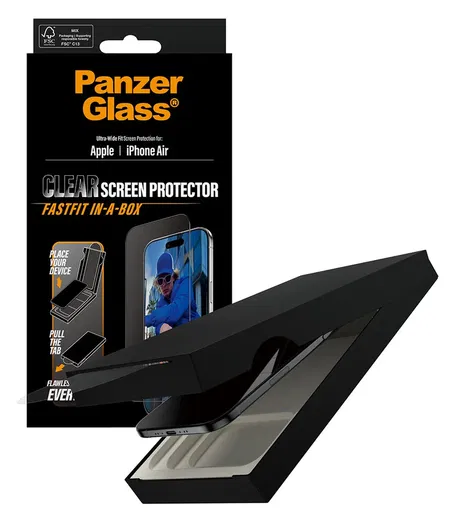 PanzerGlass Ultra-Wide Clear iPhone Air Screen Protector Tempered Glass afbeelding 2