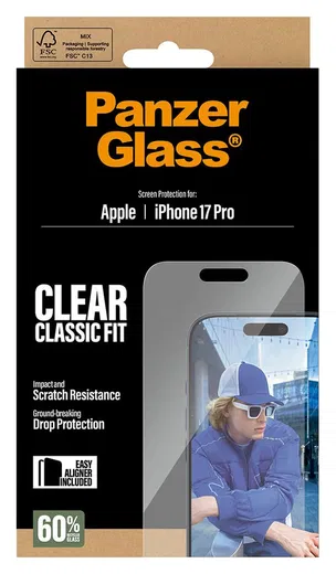 PanzerGlass Classic Fit iPhone 17 Pro Screen Protector Tempered Glass afbeelding 5