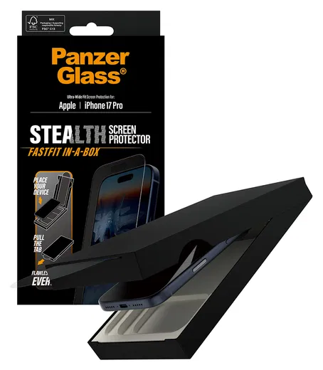 PanzerGlass Stealth iPhone 17 Pro Screen Protector Tempered Glass afbeelding 2