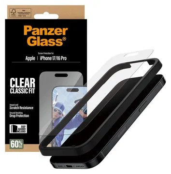 PanzerGlass Classic Fit iPhone 17 / 16 Pro Screen Protector Tempered Glass