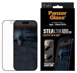 PanzerGlass Stealth iPhone 17/16 Pro Screen Protector Tempered Glass afbeelding