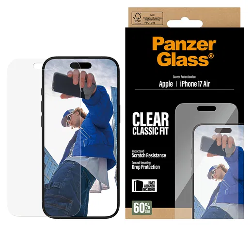 PanzerGlass Classic Fit iPhone Air Screen Protector Tempered Glass afbeelding 1
