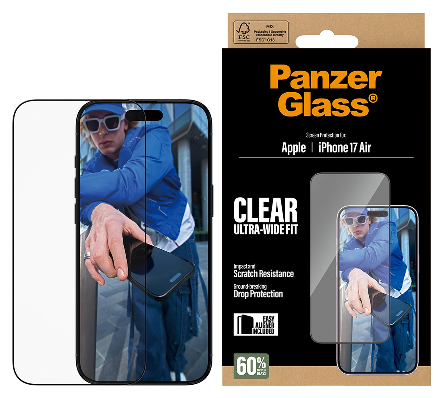 PanzerGlass Ultra-Wide iPhone Air Screen Protector Tempered Glass afbeelding 1