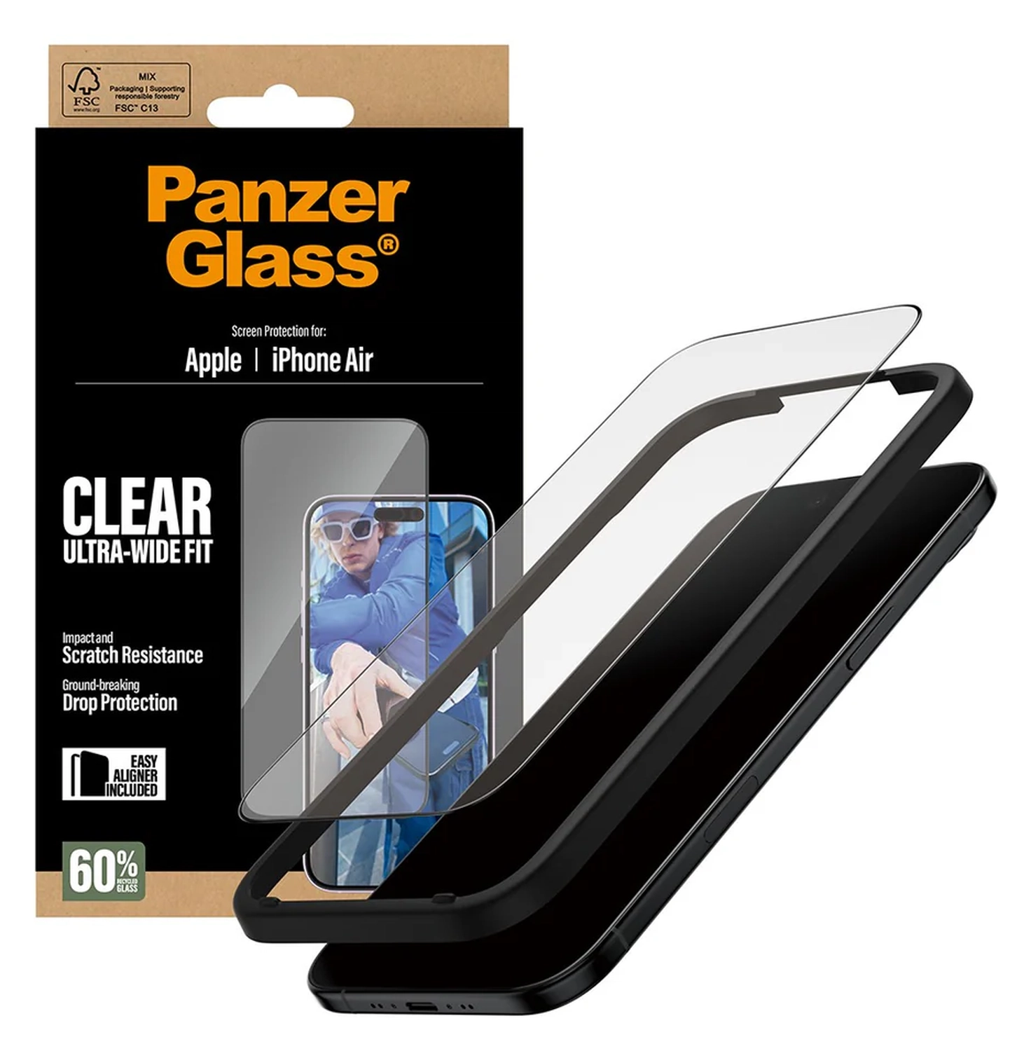 PanzerGlass Ultra-Wide iPhone Air Screen Protector Tempered Glass afbeelding 2