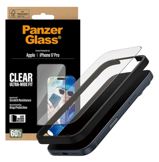 PanzerGlass Ultra-Wide iPhone 17 Pro Screen Protector Tempered Glass afbeelding 1