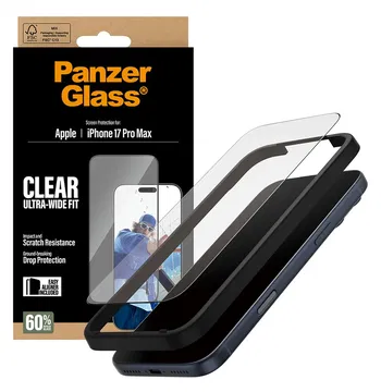 PanzerGlass Ultra-Wide iPhone 17 Pro Max Screen Protector Tempered Glass
