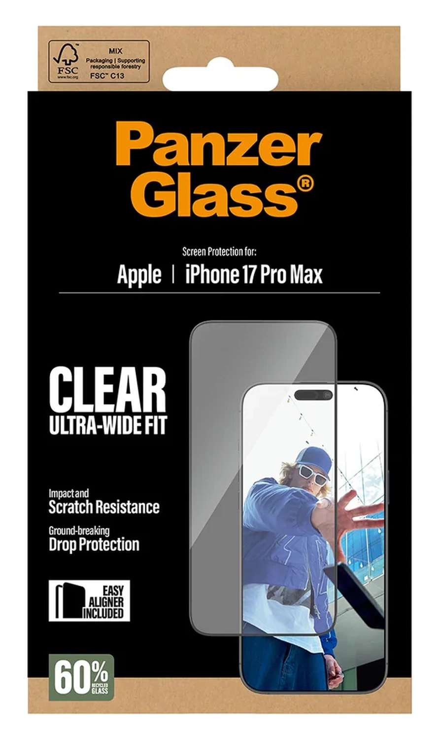 PanzerGlass Ultra-Wide iPhone 17 Pro Max Screen Protector Tempered Glass afbeelding 5