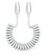 4smarts USB-C naar USB-C Krulsnoer Kabel 240W Power Delivery 50CM Wit