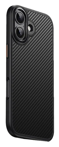 Apple iPhone 17 Hoesje MagSafe Back Cover Carbon Fiber Zwart afbeelding 1