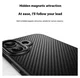 Apple iPhone 17 Hoesje MagSafe Back Cover Carbon Fiber Zwart afbeelding 5