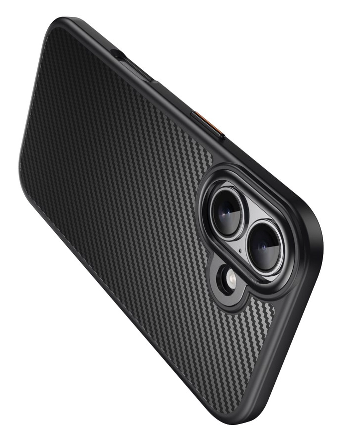 Apple iPhone 17 Hoesje MagSafe Back Cover Carbon Fiber Zwart afbeelding 9
