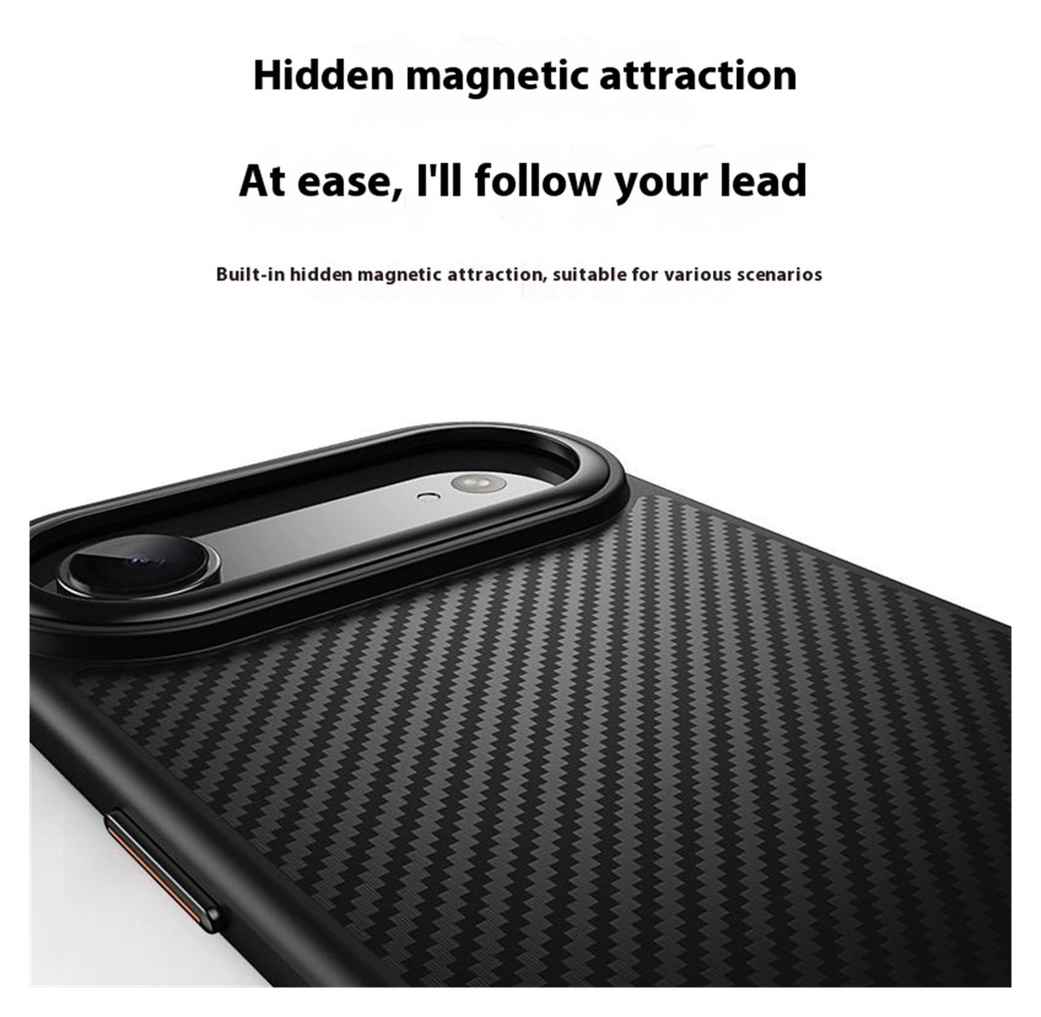 Apple iPhone Air Hoesje MagSafe Back Cover Carbon Fiber Zwart afbeelding 5