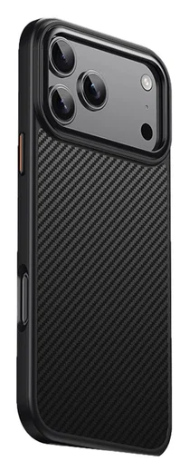 Apple iPhone 17 Pro Hoesje MagSafe Back Cover Carbon Fiber Zwart afbeelding 1