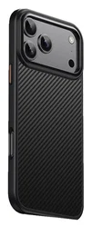Apple iPhone 17 Pro Hoesje MagSafe Back Cover Carbon Fiber Zwart afbeelding