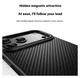 Apple iPhone 17 Pro Hoesje MagSafe Back Cover Carbon Fiber Zwart afbeelding 8