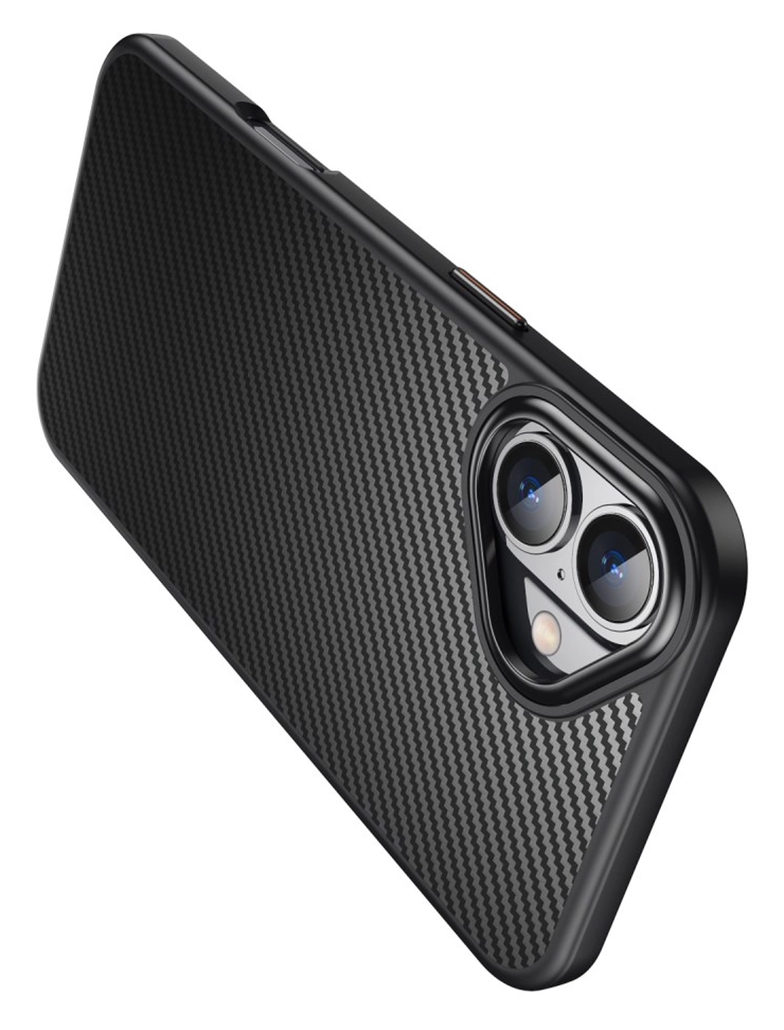 Apple iPhone 16 Hoesje MagSafe Back Cover Carbon Fiber Zwart afbeelding 9