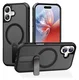 Apple iPhone 17 Hoesje MagSafe Back Cover met Kickstand Zwart