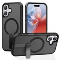Apple iPhone 17 Hoesje MagSafe Back Cover met Kickstand Zwart