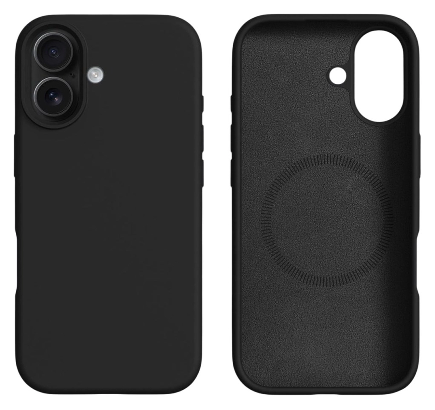 Apple iPhone 17 Hoesje MagSafe Siliconen Back Cover Dun Zwart afbeelding 1