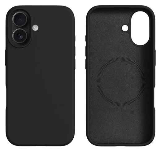 Apple iPhone 17 Hoesje MagSafe Siliconen Back Cover Dun Zwart afbeelding 1