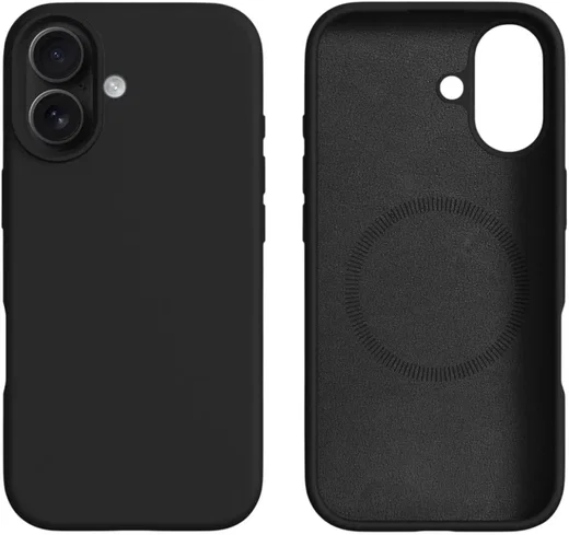 Apple iPhone 17 Hoesje MagSafe Siliconen Back Cover Dun Zwart afbeelding 7