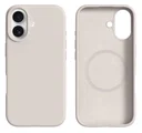 Apple iPhone 17 Hoesje MagSafe Siliconen Back Cover Dun Beige