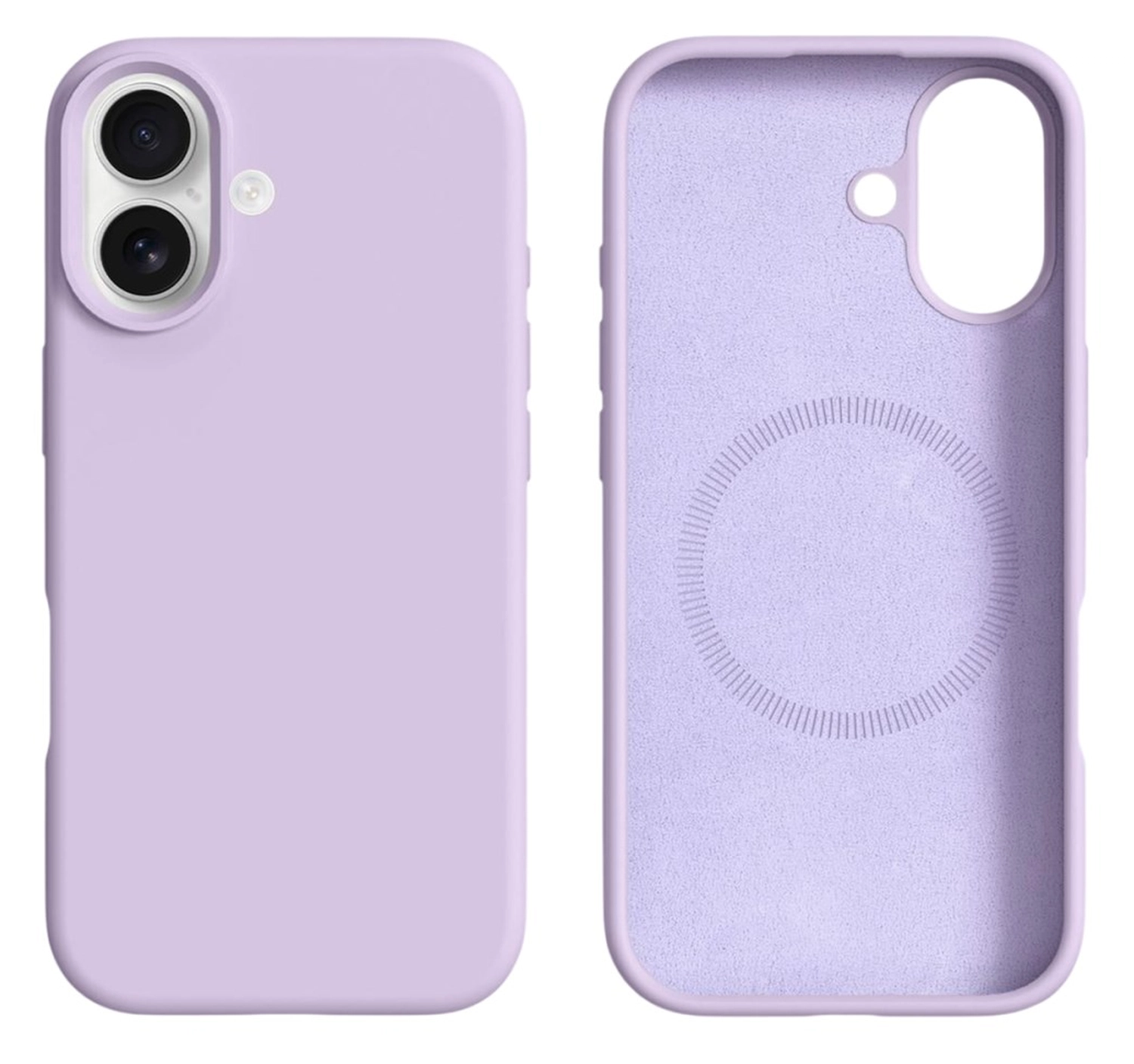 Apple iPhone 17 Hoesje MagSafe Siliconen Back Cover Dun Paars afbeelding 1