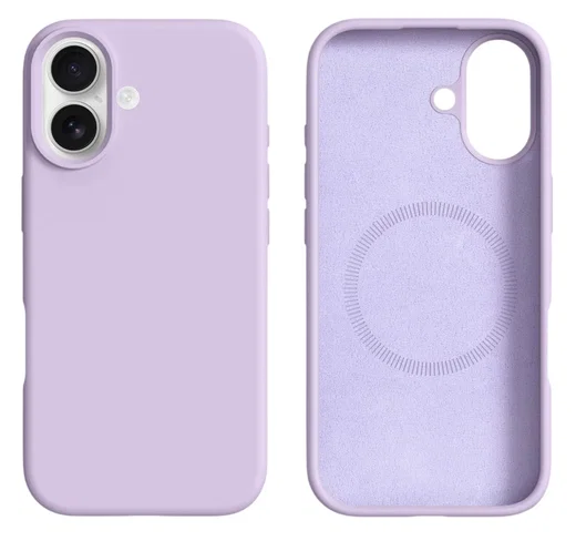 Apple iPhone 17 Hoesje MagSafe Siliconen Back Cover Dun Paars afbeelding 1