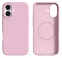 Apple iPhone 17 Hoesje MagSafe Siliconen Back Cover Dun Roze