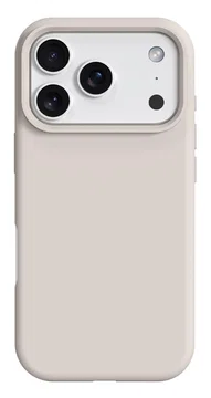Apple iPhone 17 Pro Hoesje MagSafe Siliconen Back Cover Dun Beige