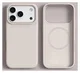 Apple iPhone 17 Pro Hoesje MagSafe Siliconen Back Cover Dun Beige afbeelding 2