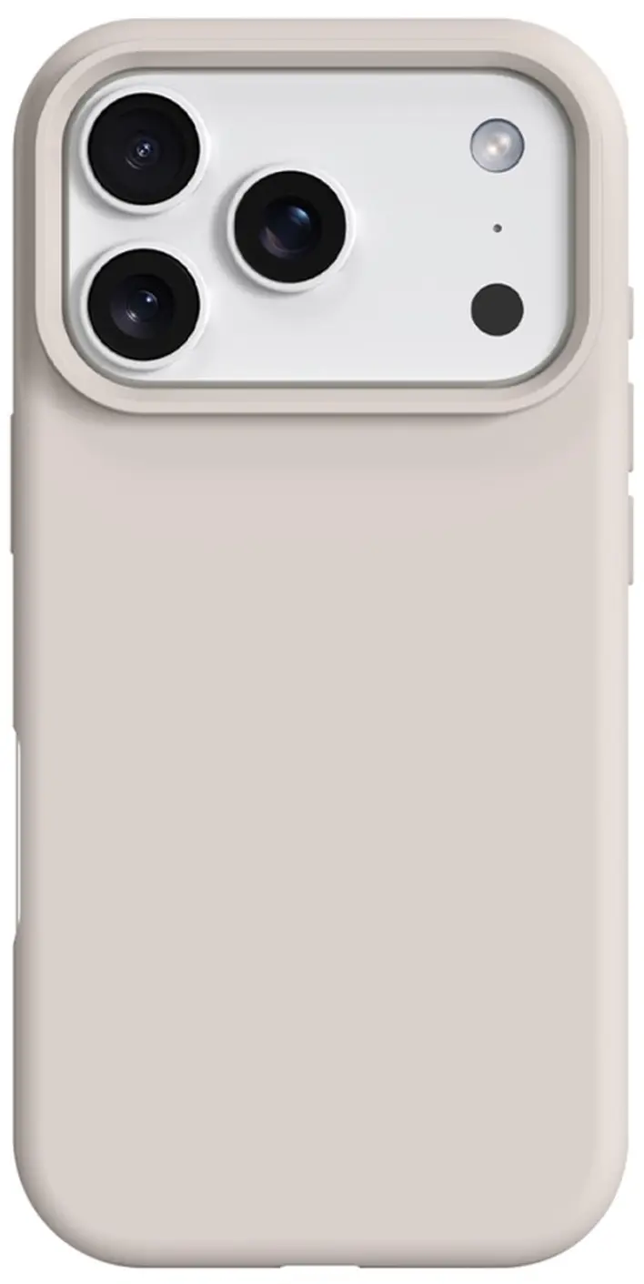 Apple iPhone 17 Pro Hoesje MagSafe Siliconen Back Cover Dun Beige afbeelding 1