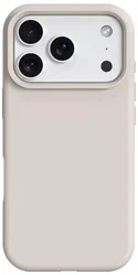 Apple iPhone 17 Pro Hoesje MagSafe Siliconen Back Cover Dun Beige afbeelding