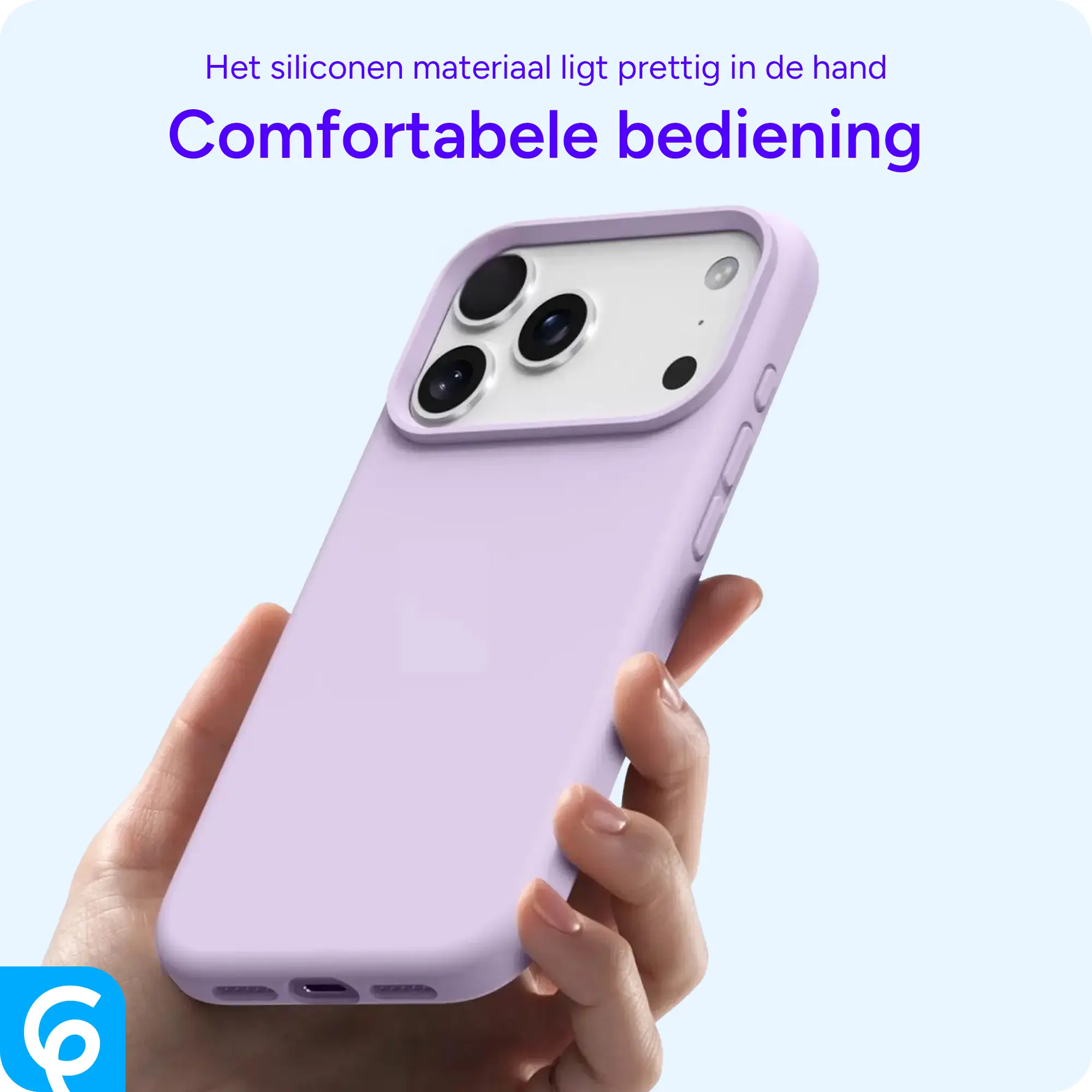 Apple iPhone 17 Pro Hoesje MagSafe Siliconen Back Cover Dun Paars afbeelding 2