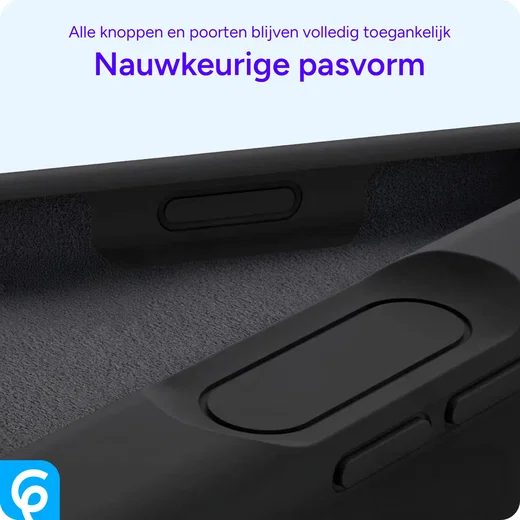 Apple iPhone 17 Pro Max Hoesje MagSafe Siliconen Back Cover Dun Zwart afbeelding 3