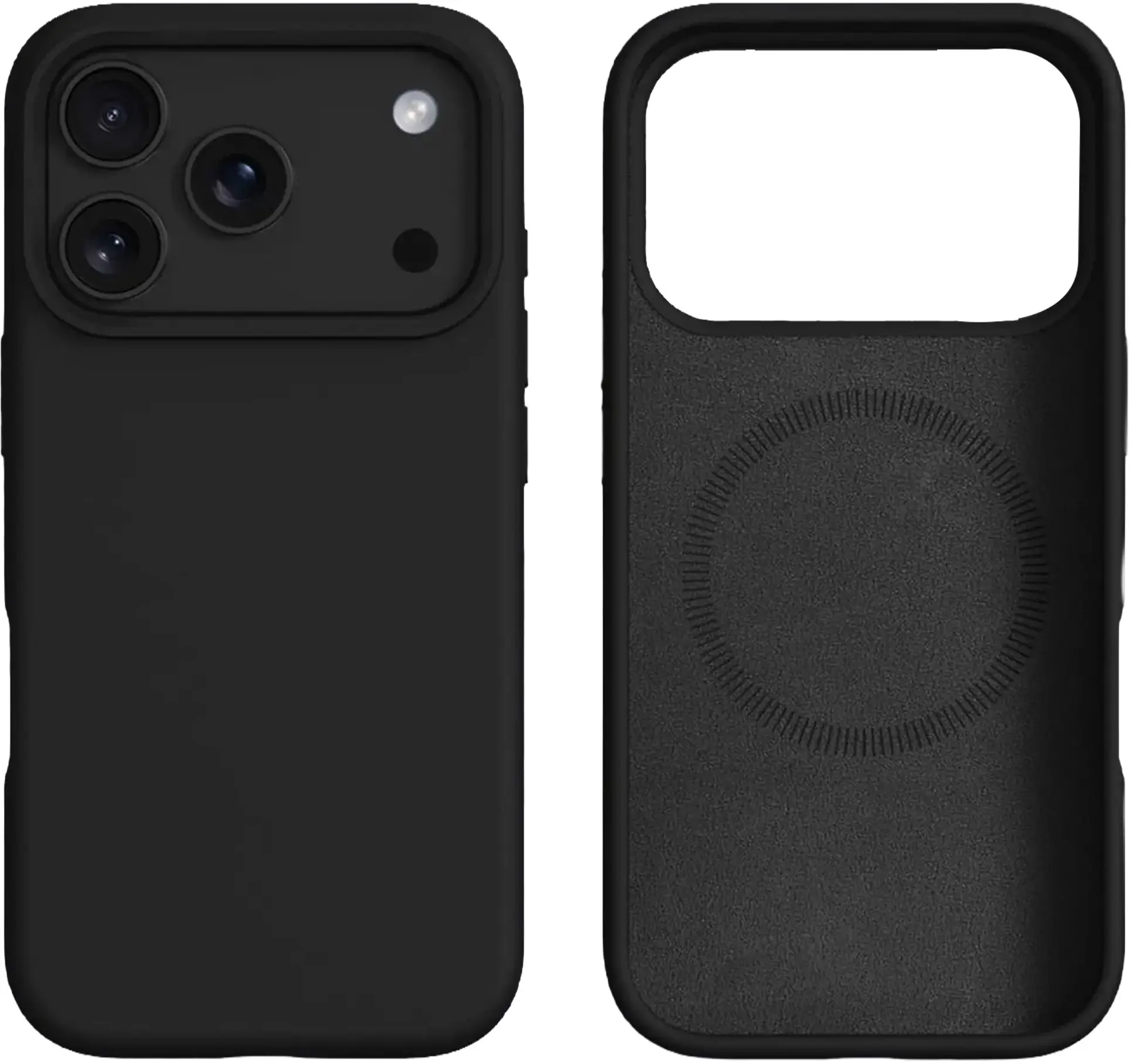 Apple iPhone 17 Pro Max Hoesje MagSafe Siliconen Back Cover Dun Zwart afbeelding 7