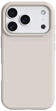 Apple iPhone 17 Pro Max Hoesje MagSafe Siliconen Back Cover Dun Beige